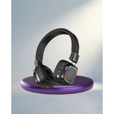 Gees Global Bluetooth 5.3 Müzik Kulaklığı Renkli Işık Efektli Katlanabilir