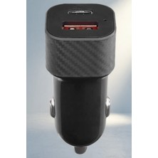 Gees Global Hızlı Şarj Soketi 38W Type-C ve USB Araba Çakmaklığı