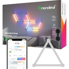 Mey İthalat Lines 60 Derece Genişletme Paketi, 3 Adet Ek Akıllı Rgbw LED Işık Çubuğu – Modüler Wi-Fi Duvar Aydınlatması (16 Milyon Renk), Alexa, Google ve Apple ile Uyumlu