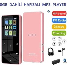 Mey İthalat 8gb Hafızalı Mp3-Mp4 Player, Müzik Çalar, Fm Radyo, Bluetooth, Kulaklık ve Hoparlör ile Kullanım, Pembe