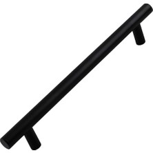 Mey İthalat Çubuk Mobilya ve Mutfak Dolap Kulpu, Mat Siyah Metal, 128 Mm-12.8 cm