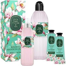 Mey İthalat Manolya Çiçeği Kolonyası 400 Ml, 150 ml ve 2 Adet El ve Vücut Kremi 50 ml