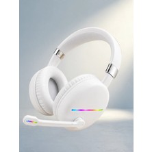 Gees Global Ergonomik Beyaz Kablosuz Bluetooth Kulaklık Mikrofonlu