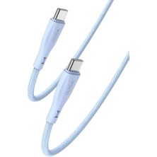 Mey İthalat 1.2m 60W Type-C To Type-C Pd Hızlı Şarj Kablosu, Mavi