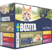 Mey İthalat 12 x 85 G Tahılsız, Şekersiz Mousse Yaş Kedi Maması; Tavuk, Sığır Veya Hindi