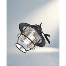 Gees Global Retro LED Kamp Feneri USB Şarjlı 4 Işık Modu Su Geçirmez