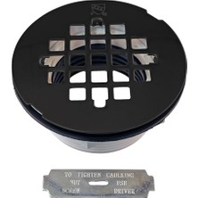 Mey İthalat D206P-62 Pvc Duş Tahliye Seti, Siyah Toz Boya Kaplı