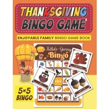 Mey İthalat Şükran Günü Bingo Oyunu, 5 x 5 Izgaralı Aile Bingo Kitabı