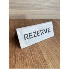 Mey İthalat Beyaz Pleksi Çift Yönlü Rezerve Masaüstü Yazısı