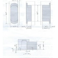 Mey İthalat System Gizli Menteşe 130X30 mm Füme Saten Renk Tek Ebat HG107HT01 Bbn