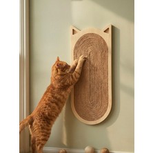 Mey İthalat Doğal Ahşap ve Jüt Ipli Kedi Tırmalama Tahtası 45 cm x 20 Cm, Zeminde ve Duvarda Kullanım