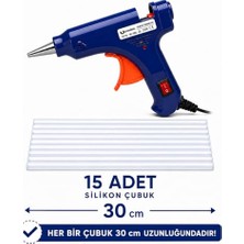 Mey İthalat 20W Hızlı Isınan Sıcak Silikon Tabancası, Hobi ve Tamirat Için, El Sanatları ve Dıy Projeleri, 15 Adet Silikon Çubuk Dahil