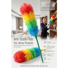 Mey İthalat Anti-Statik Fiber Toz Alma Püskülü, 2'li Set, 60 Cm, Yıkanabilir, 719657