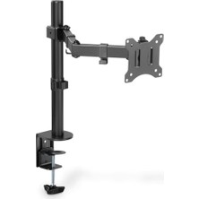 Mey İthalat Monitör Tutucu - Masa Kelepçesi - 1 Monitör - 32 Inçe Kadar - 8 Kg'a Kadar - Vesa 75X75,100X100 - Siyah, DA-90399