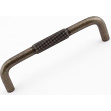 Mey İthalat Tırtıklı Antik Sarı Metal Kulp Mobilya Çekmece Dolap Dolabı Modern Kapak Kulpları, 128 Mm, 12.8 cm