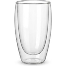 Mey İthalat Borosilikat Cam Bardak, 350 ml Kapasite, Isıya Dayanıklı, Çift Cidarlı Yalıtım