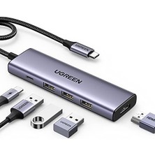 Mey İthalat Type-C - 4K/60Hz Hdmı, 3*usb 3.0 ve 100W Pd Güç Girişli Hub Adaptör