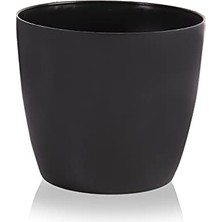 Mey İthalat YK05 Yakut Saksı No:5 Drenaj Aparatı ile Birlikte 34CM, 22 Litre Siyah