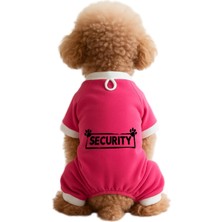 Mey İthalat Pembe Security 4 Bacaklı Kedi ve Köpek Tulum Kıyafeti, L Beden