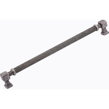 Mey İthalat Gümüş 256 mm Metal Dayanıklı Talas Antik Tırtıklı Kulp Kapak Kulpu Kulpları Mobilya Çekmece Dolap