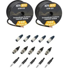 Mey İthalat Connection Paket-8 Mikrofon Kablosu, Jak ve Xlr Konnektör Paketi