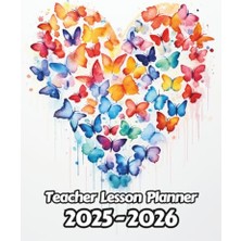 Mey İthalat Watercolor Butterflies Teacher Lesson Planner: Weekly And Monthly Academic Year (August; July) | Record Student Grades, Assignments And Attendance | ... Education Planning | 8.5 x 11 Inches | V17