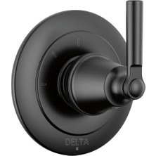 Mey İthalat Saylor Siyah 3 Ayar Duş Kolu Saptırıcı Trim Kiti, T11835-BL, Valf Dahil Değildir