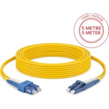 Mey İthalat Sc/upc-Lc/upc Singlemode Dupleks 5 Metre Fiber Patch Cord