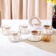 Mey İthalat Celestia Türk Kahvesi Fincan Takımı, 12 Parça, 6 Kişilik, 90 ml