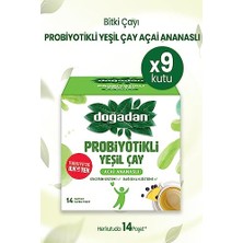 Mey İthalat Probiyotikli Yeşil Çay Açai Ananaslı 14'lü x 9 Adet