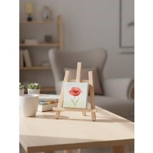 Mey İthalat Ahşap Masaüstü Şövale, 37 Cm, Sanatçı Tipi Ressam ve Dekoratif Tablo Sergileme Standı, Resim, Fotoğraf ve Menü Için