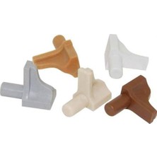 Mey İthalat Beyaz Plastik L Raf Pimi, 6 Mm, 25 Adet