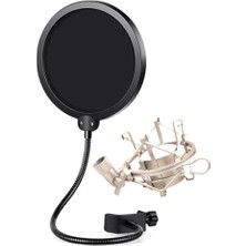 Mey İthalat PS-01SMX Pop Filter + Metal Gri Shock Mount Set