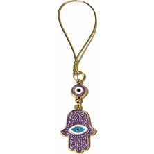 Mey İthalat Hamsa El Nazarlık Araba Dikiz Aynası Süsü, Nazar Boncuklu Dekoratif Araç Aksesuarı