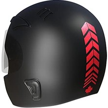Mey İthalat 2 Adet Sport Kask Araba Ayna Reflektif Kırmızı Kask Sticker