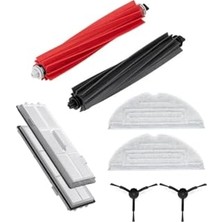 Mey İthalat Roborock S8 Sonic Pro Ultra Uyumlu Yedek Set: Fırça, Paspas Bezi ve Filtre