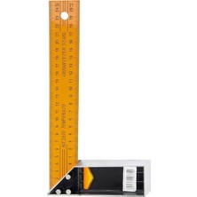 Mey İthalat Alüminyum L Gönye, Sarı, BADEM10, Kaynakçı Marangoz Gönye Cetveli, 250 mm