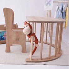 Mey İthalat Montessori Sincap Pikler Aktivite ve Oyun Masası, Kaydıraklı Tırmanma Seti ve Sandalye