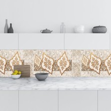 Mey İthalat Mutfak Tezgah Arası Folyo Fayans Kaplama Folyosu Kahverengi Design 60X100 cm