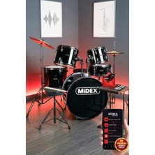 Mey İthalat CD900X-BK 22'' Yetişkin Akustik Bateri Davul Seti 22B-13T-12T-16F-14S (5 Parça)