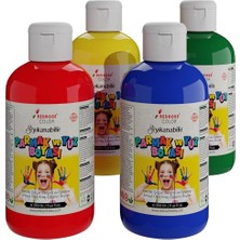 Mey İthalat Ana Renkler Parmak Boyası Set, 4X250 G, 4'lü