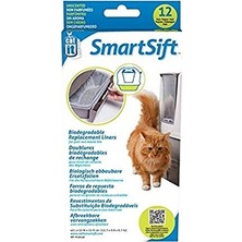 Mey İthalat Smart Sift Kedi Tuvaleti Için Biyolojik Olarak Çözünebilir Altlıklar, 40 x 25 x 22 Cm, 12'li Paket