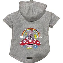 Mey İthalat Gri City 30 Kapüşonlu Polar Kedi ve Köpek Sweatshirtü, Xs