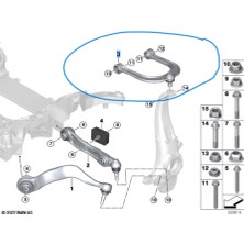 Lemforder 4504901 Salıncak Kolu Ön Aks Sağ Ön Aks Sol Üst Bmw 7 G70 31106898551