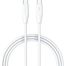 Mey İthalat PD25TK Type-C To Type-C Pd 25W Hızlı Data/şarj Kablosu 1 Metre Beyaz