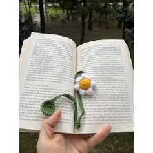 Mey İthalat Amigurumi Örgü Papatya Kitap Ayracı ve Kitap Aksesuarı