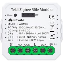 Mey İthalat Tuya Mini Zigbee Kuru Kontak Röle (Tuya, Smart Life, Home Assistant, ZIGBEE2MQTT Uyumlu)