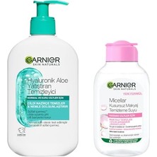 Mey İthalat Hyaluronik Aloe Nemlendiren ve Yatıştıran Temizleyici 250 ml ve Micellar Kusursuz Makyaj Temizleme Suyu 100 Ml, Cilt Bakım Seti