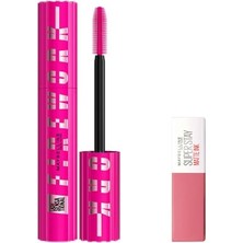 Mey İthalat Firework Maskara ve 15 Lover Mini Likit Mat Ruj Makyaj Seti