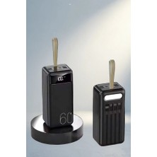 TKÇ Uzun Süreli Dijital Göstergeli 60.000 Mah Powerbank 4 Portlu